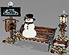 Winter Snowman Bench