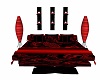 Red & Blk Poseless Bed