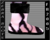 *FB2005*Zebra Fur Boots