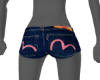 pink evisu shorts