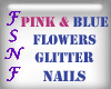 PinkAndBlueFlowerGlitter