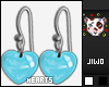 .J Blue Heart Earrings