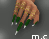 green nails