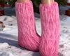 Pink Fur Boots