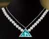 teal diamond necklace
