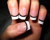 French Nails line black