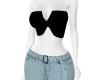 {AR} black top and jeans