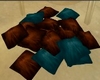 Brown And Teal Pillows
