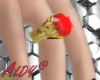 ♛RED RUBY RING