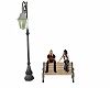 bench with lamp