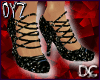 dYz Sequin Heels Black