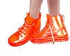Orange Shiny Sneakers