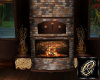 Fall Cabin Fireplace