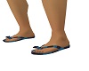 blue black flip flops