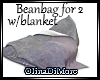 (OD) Beanbag w/blanket