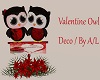 A/L Valentine Owl Deco