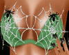 Green Spider Web Top