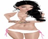 white and pink bikini