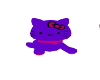 purple flying kitty