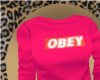 Hot Pink Obey Sweater