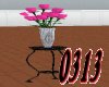 Pink Roses in vase w/sta