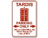 tardis parking only