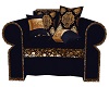 Navy/Gold Sofa Chair