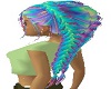 rainbow ponytails hair