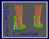 Green Vday Heart Heels