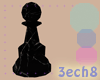 Chess Pawn Black Marble