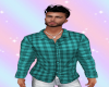 Autumn Teal Button Up