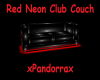 Neon Red Club Couch