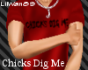 Red Chicks Dig Me. vneck