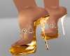 Chic Golden Jeweled Heel