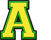 Letter A - Green/Yellow