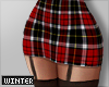 Fall Plaid Skirt | Red
