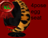 4 pose leopard egg seat