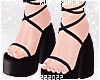 $k Black Plaform Sandals