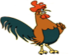 *J* Rooster Sticker