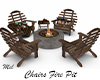 Chairs Fire Pit  Winter
