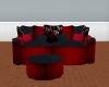 black&red cuddle sofa
