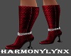 BOOTS RUBY RED W CHAIN