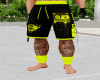 Black & Yellow shorts