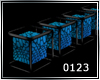 *0123*Blue Cube Lamps