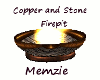 Copper and Stone Firepit