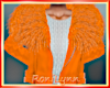 Fur Trim Jacket Orange