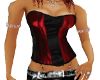 red & black satin corset