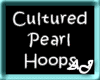 Cultured Pearl Hoops