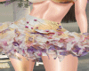 MxU-Ruffle flowery skirt
