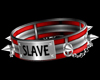 Red Silver Slave Collar